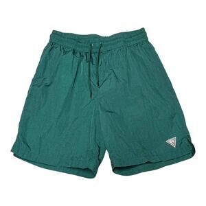 Guess Retro Nylon Wind Shorts Green Medium